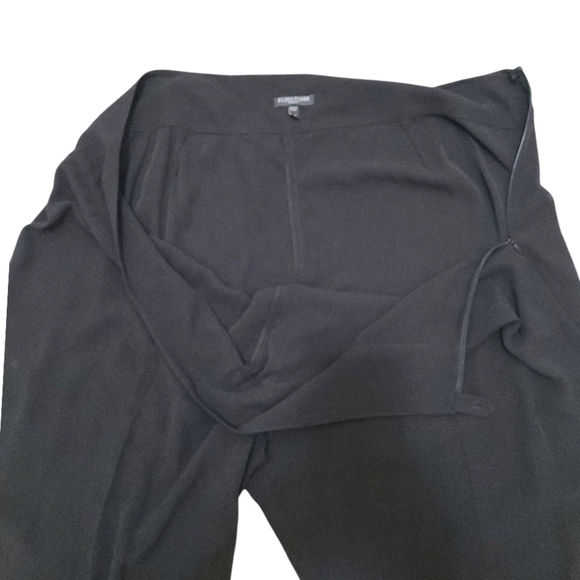 Eileen Fisher Silk Straight Leg Flat Front Side Zip Flowy Pants Black Size 3X - Picture 4 of 13